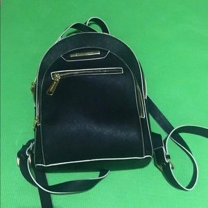 Black Leather Steve Madden Backpack
